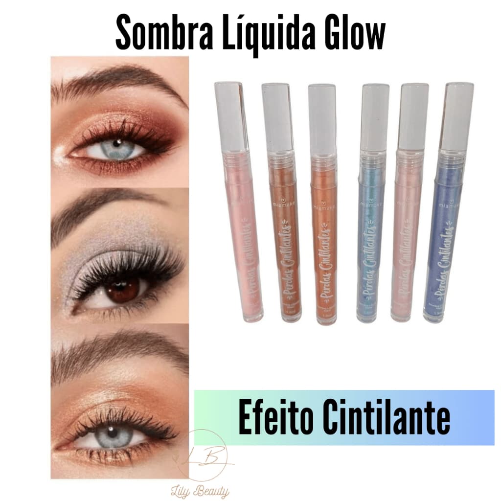 Mia Make Sombra Líquida Glow Pérolas Cintilantes 1,5ml