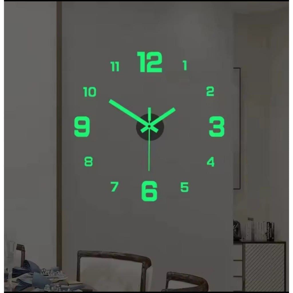 Relógio Digital Luminoso Estilo Europeu, Relógio de Parede Silencioso DIY, Sala de Estudo, Criativo