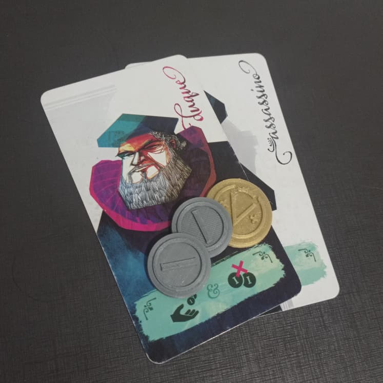 Moedas compatíveis com jogo COUP