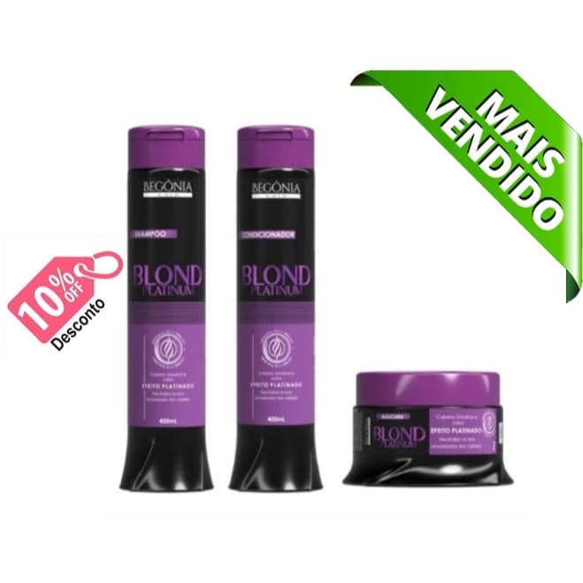 LIQUIDAÇÃO IMPERDIVEL Kit Blond Platinum Matizador Begônia Gold Top