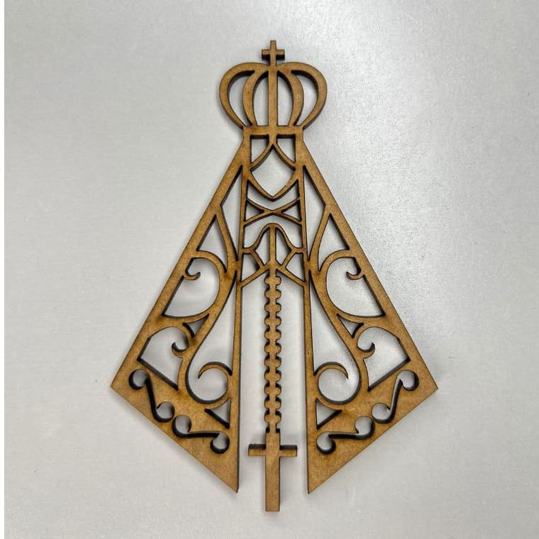 Kit 15 unidades Nossa Senhora Aparecida 10cm em MDF 3mm - Artigos Religiosos