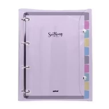 Fichário Universitário 4 Argolas com 200 Folhas Soothing Lilás Pastel Spiral 1 UN