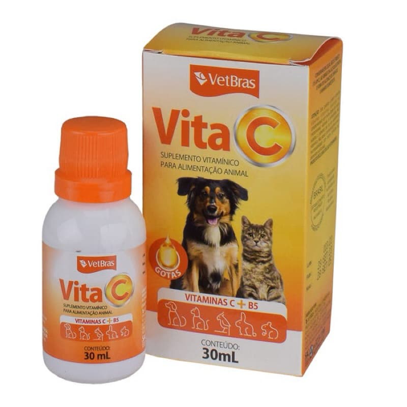 Suplemento Vitaminico Pet Vita C Vetbras 30ml - Cães e Gatos