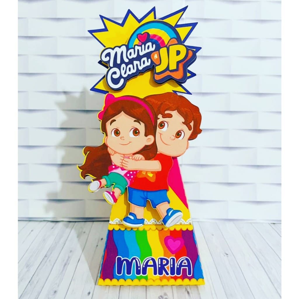 Kit Festa Infantil pegue e monte caixas personalizadas no tema Maria Clara e JP