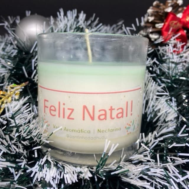 Vela Aromática Vegana 100g com fragrância Natalina!