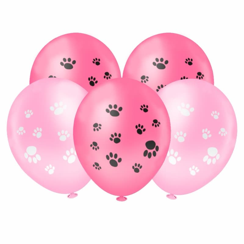 Balão Bexigas Patinhas de Cachorro Rosa - Tema Festa Infantil Skye Patrulha