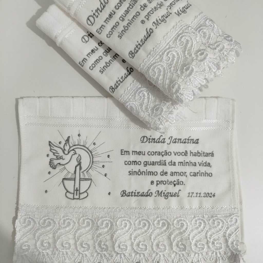 Toalha personalizada Padrinho Madrinha Dindo Dinda bordada