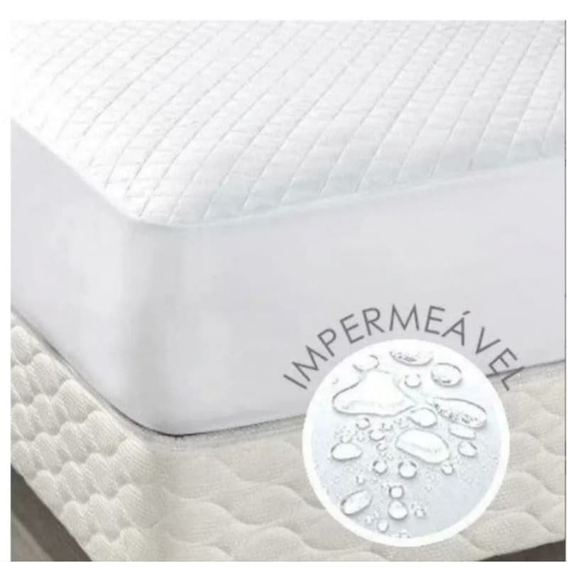 capa de colchão impermeável king box martelado com elástico.