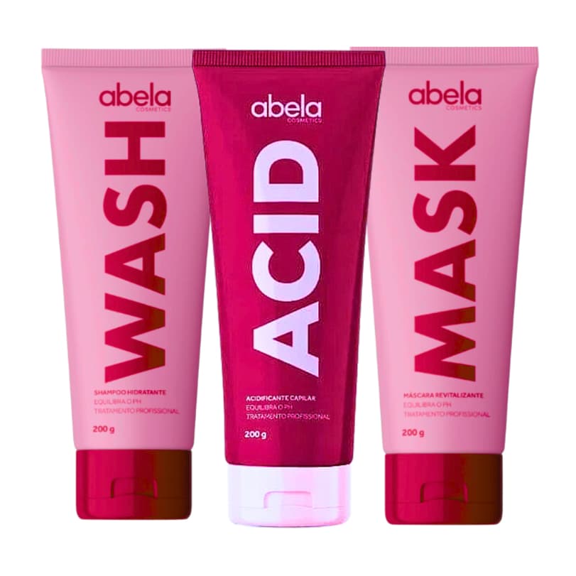 Kit Antiporosidade Abela Wash + Acid + Mask - Tratamento Intensivo