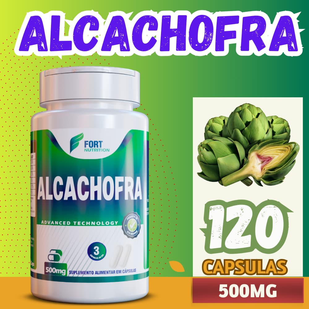 Suplemento Extrato de Alcachofra em Cápsulas 120 capsulas 100% original