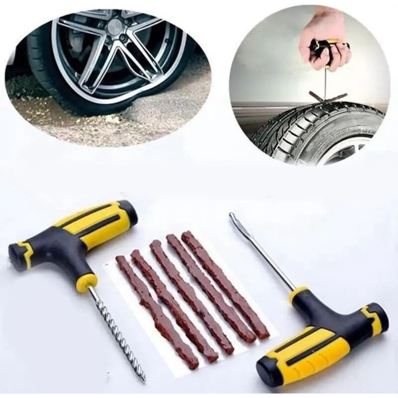 Conjunto reparo do pneu do carro Ferramenta de reparo rápido de emergência,  reparo de pneu a vácuo