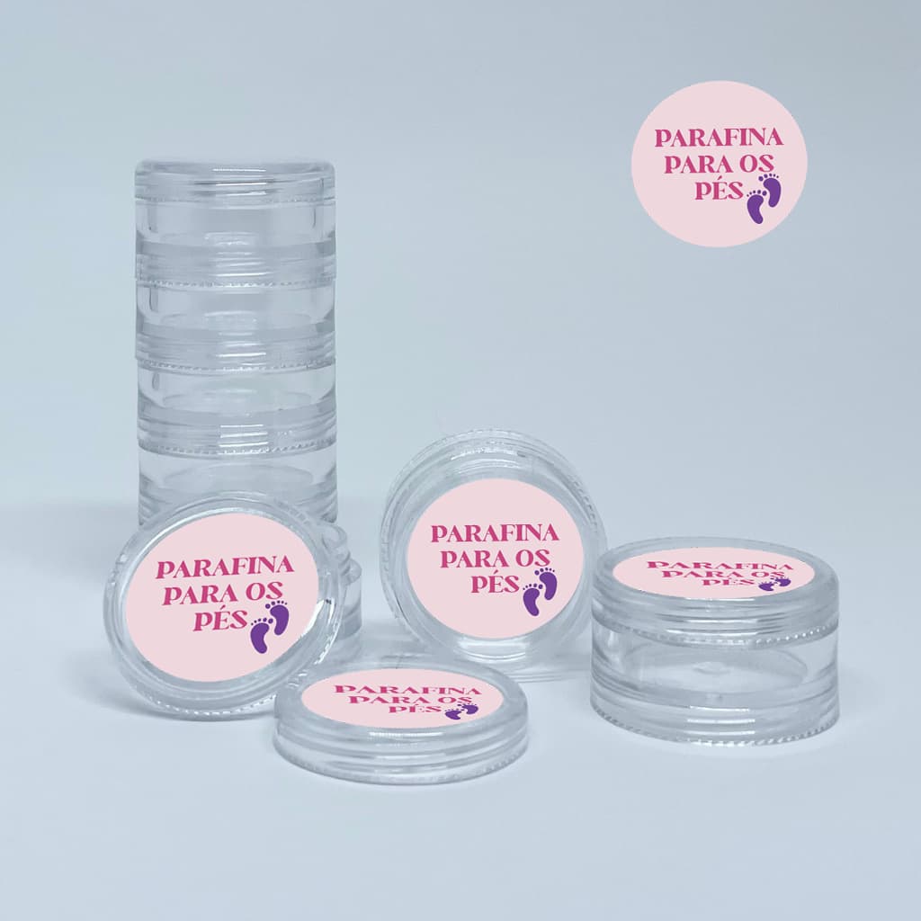 Kit 2 Cartelas Adesivos para Potinhos de Amostras Produto Parafina