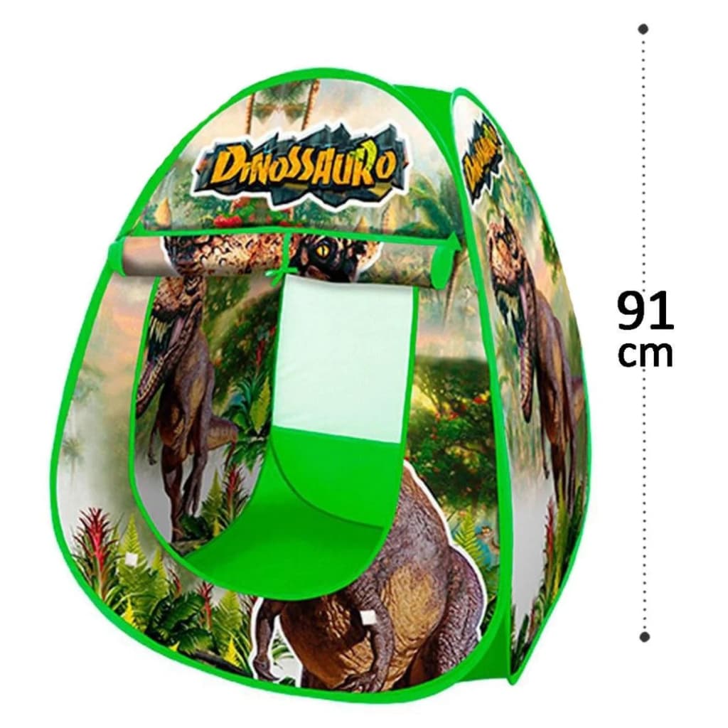 Barraca Infantil 91x72cm Dinossauro Dobrável Cabana Casinha Brinquedo Para Diversão