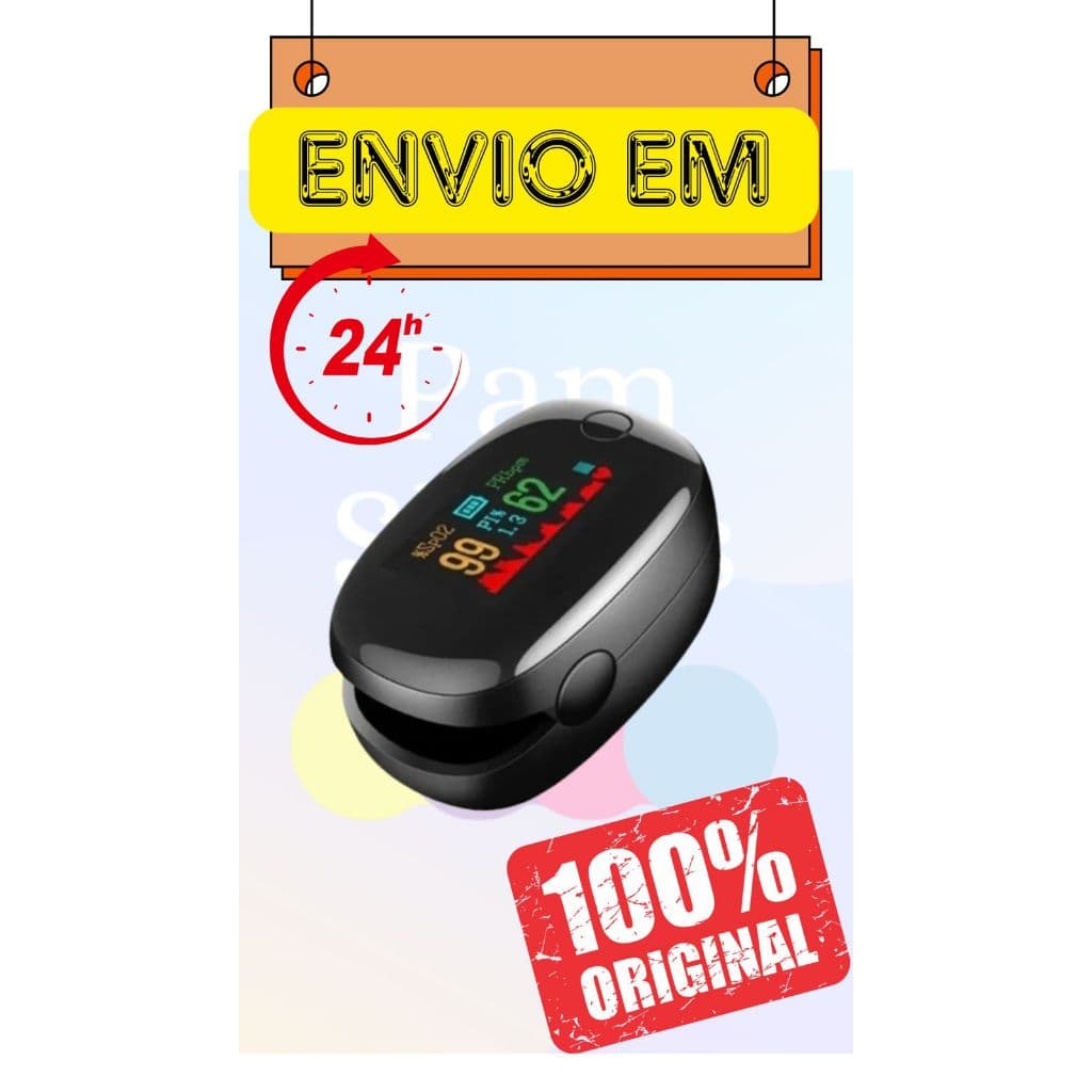 Oximetro Digital Medidor de Saturação PRETO de Pulso Oxigênio no Sangue