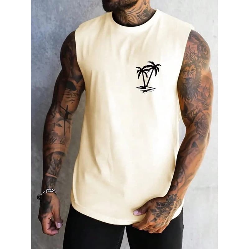 Moda Masculina Regata Oversized verão Casual para treino e academia