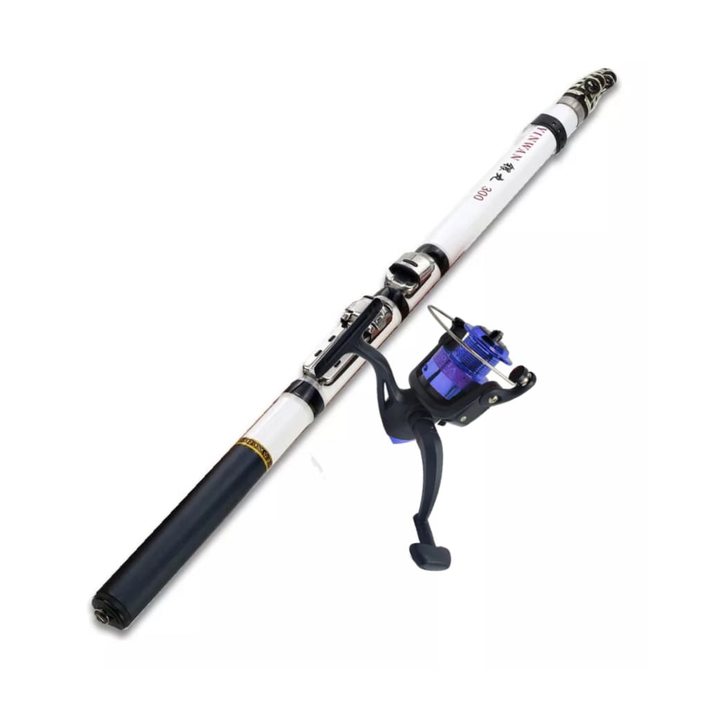 Kit Vara De Pesca Telescópica Carbono Molinete 10 Rolamentos Manivela Lado Direito Esquerdo Gm 3000