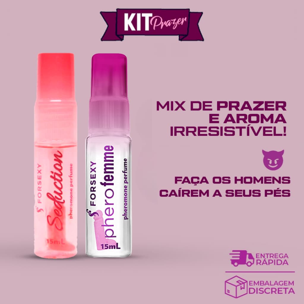 Kit 2 Perfume Afrod Sedução Com Feromônios
