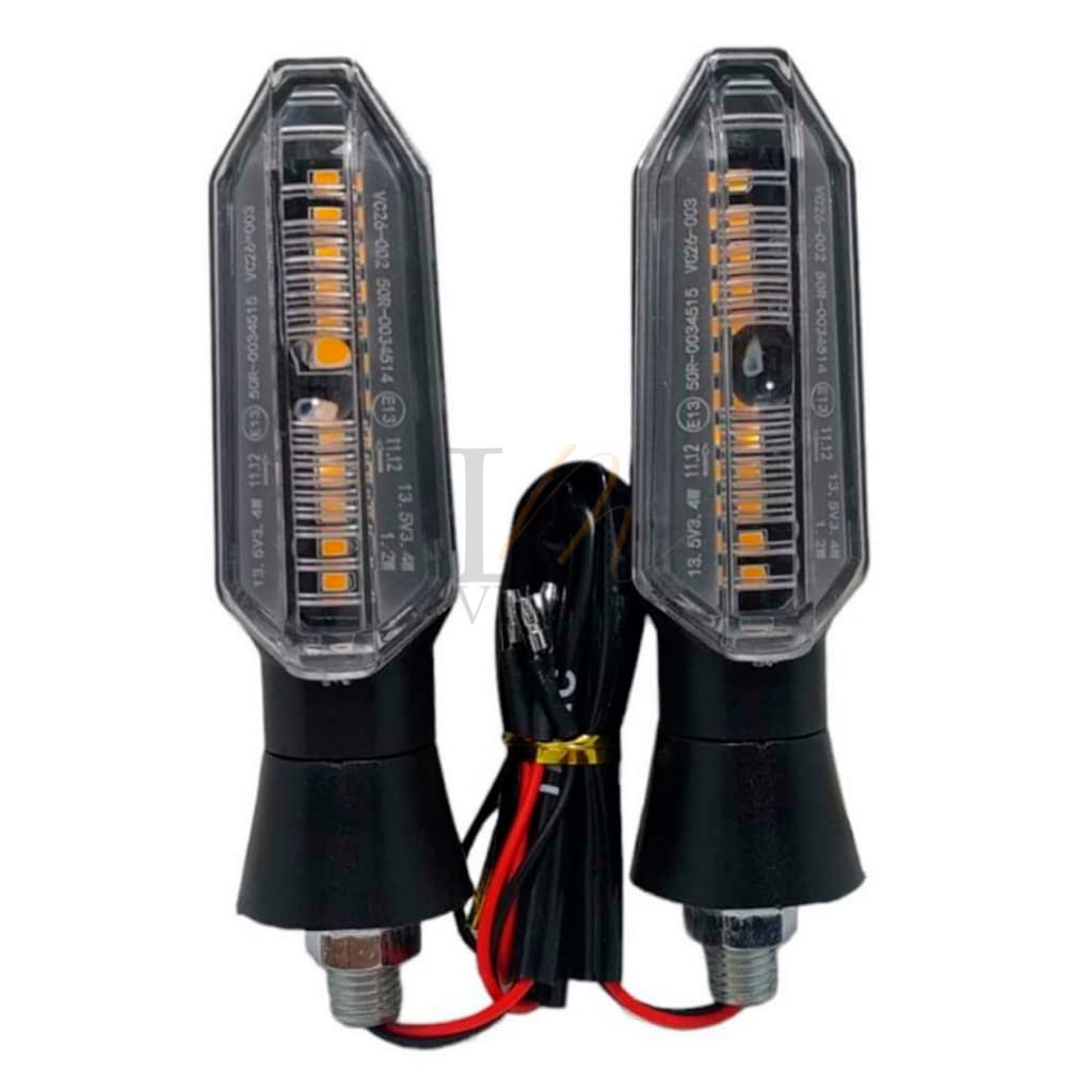 Par de Setas Para Moto Seta Led Pisca Sequencia Modelo Universal