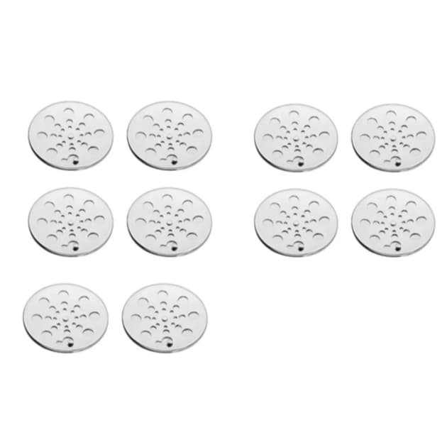 Kit com 10 Ralo Tampa Grelha Aço Inox Redondo Abre e Fecha Rotativo 10cm banheiro quintal brilhante