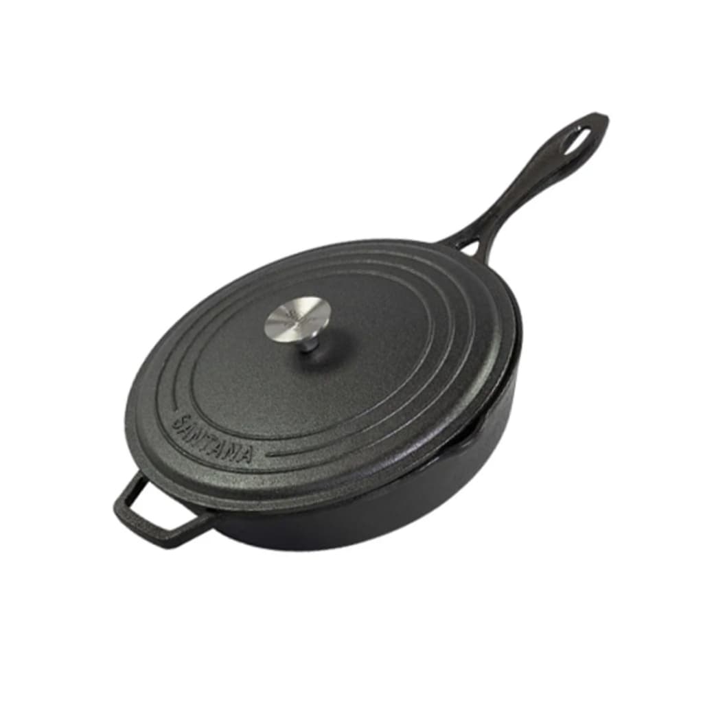 Frigideira De Ferro Fundido Com Tampa Ferro N° 26 Santana