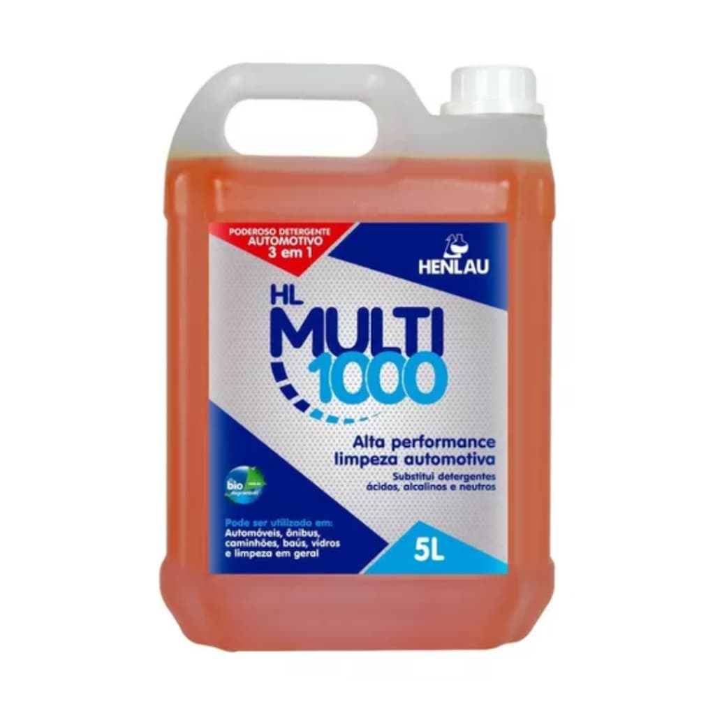 Multi 1000 Detergente 3 em 1 Henlau Automotivo 5L