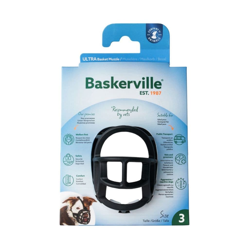Focinheira para Cães Baskerville Preta M Tamanho 3