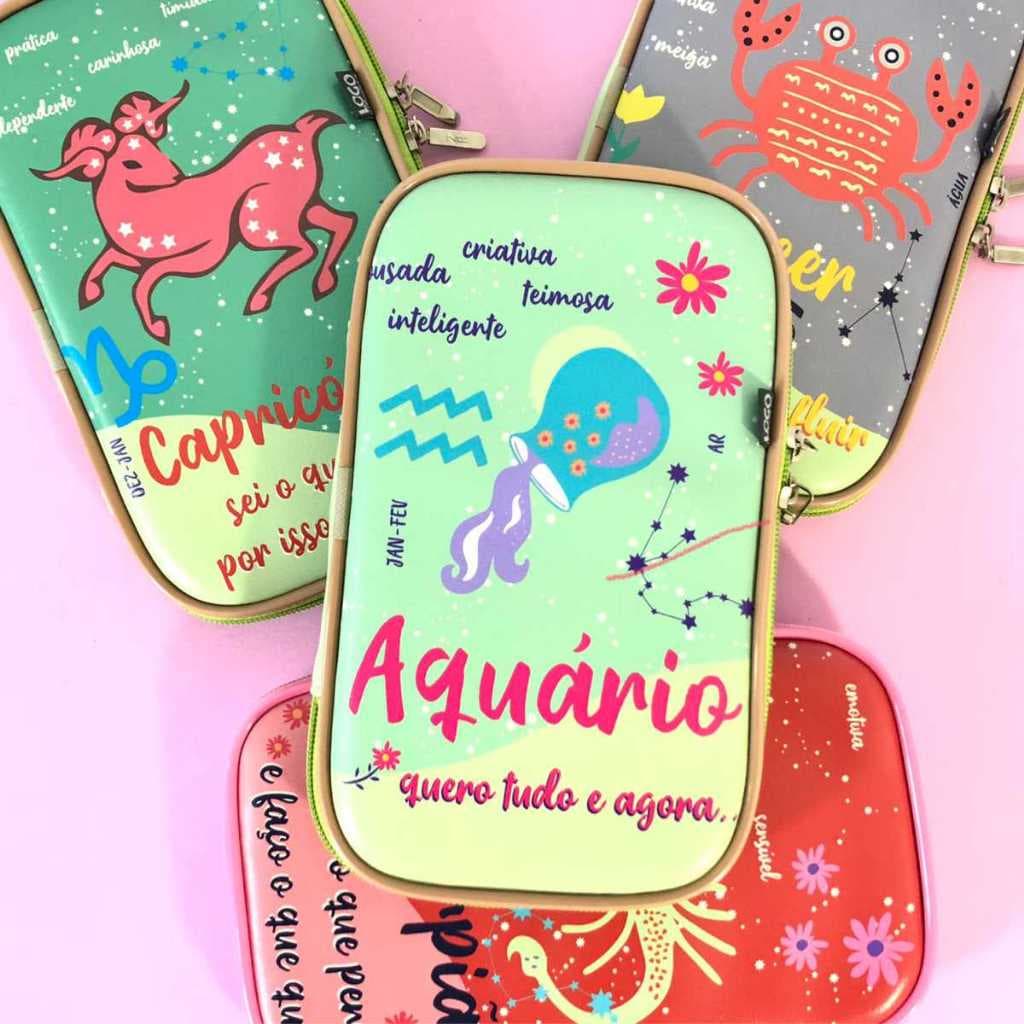 Carteira Case Porta Passaporte Signos Do Zodiacos Cartão Identidade Viajem Passeios Documentos