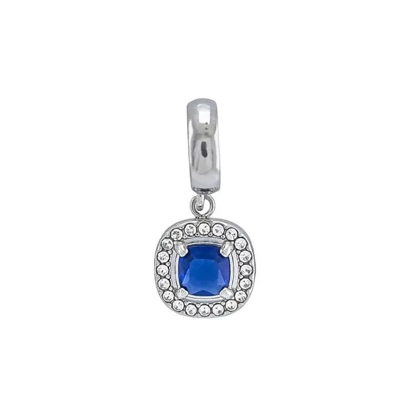 Berloque Pulseira Quadrado Cravejado Aço MX0903
