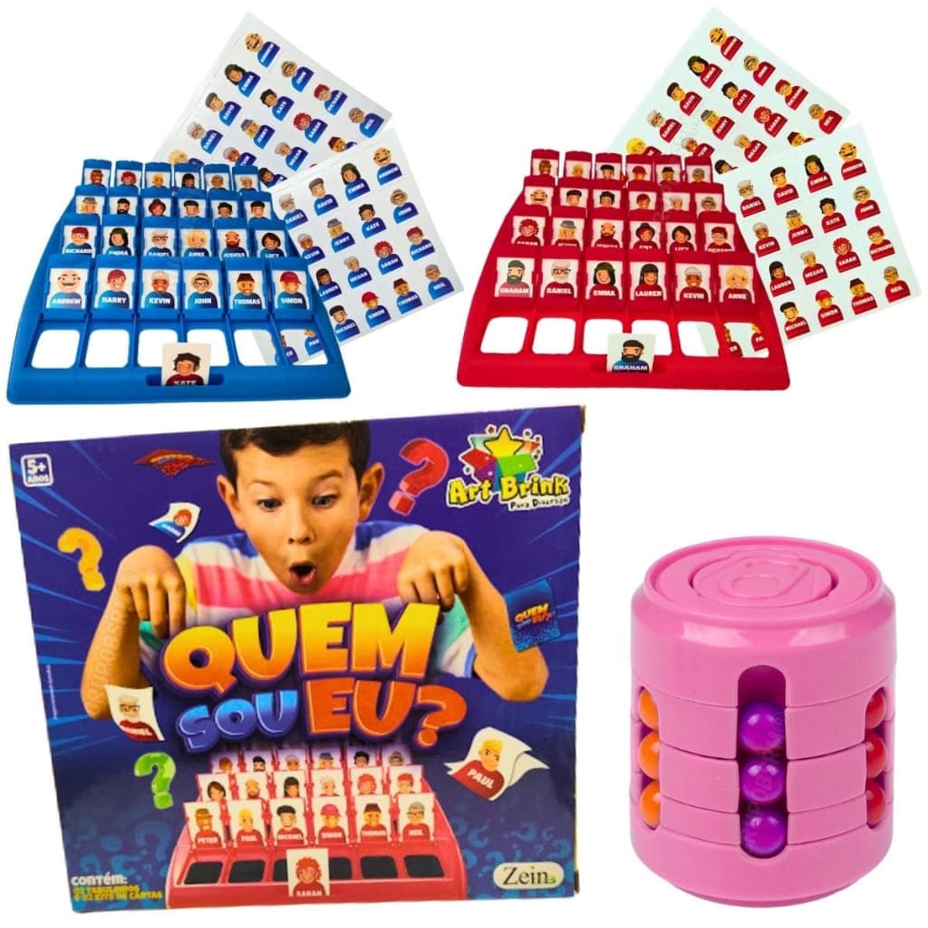 Kit jogos de tabuleiro infantil educativos pedagogicos Jogo Quem Sou Eu?  presente menino menina brinquedo criança fidge