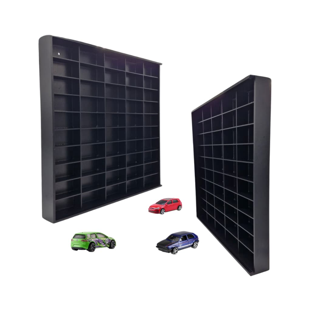 Expositor de Carrinhos Colecionáveis em MDF – 50 Nichos para Miniaturas Hot Wheels