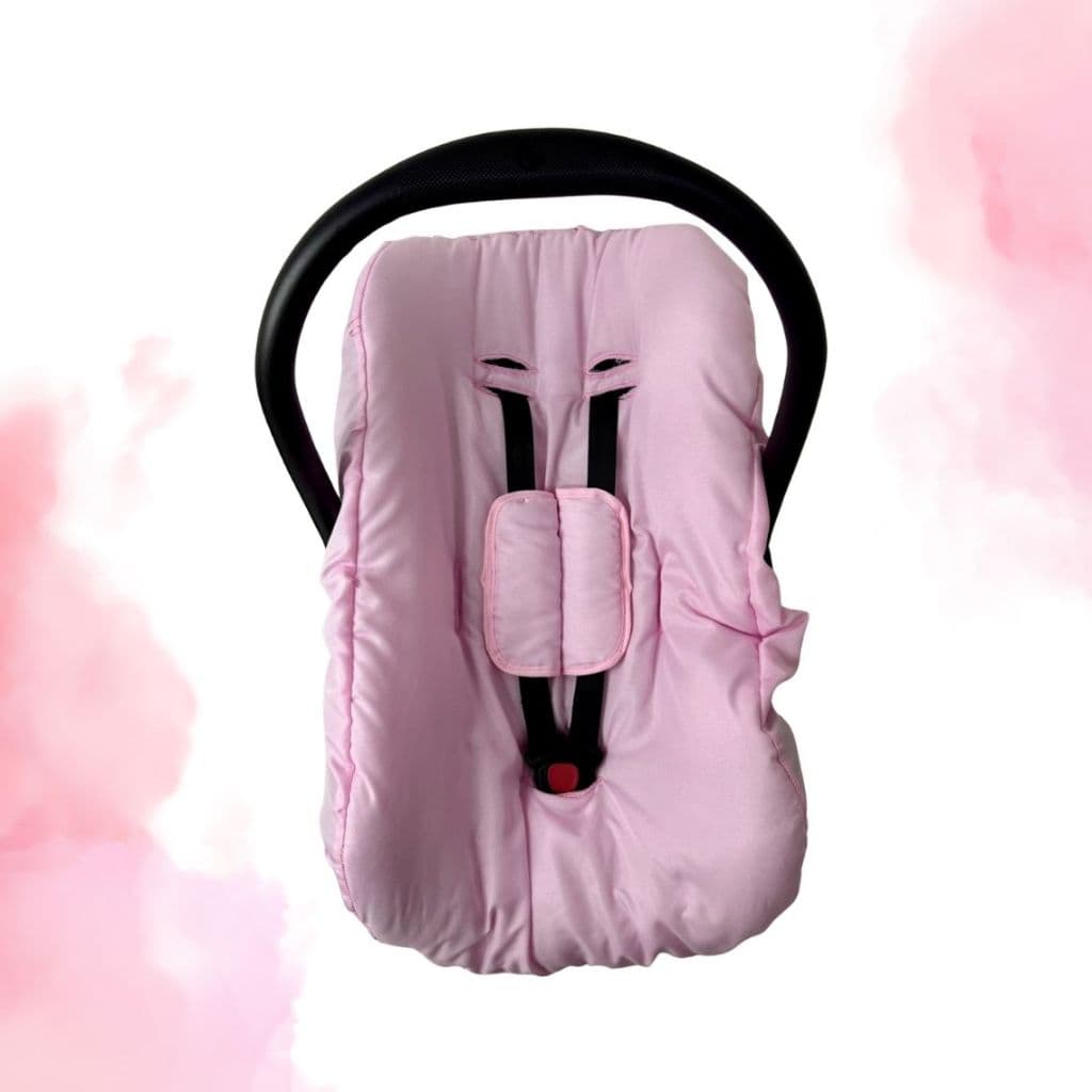 Kit para bebê conforto 3 peças Rosa Galzerano Cosco Burigotto Universal capa + protetores cinto