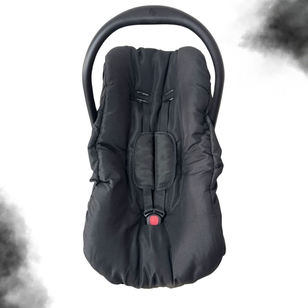 Kit para bebê conforto 3 peças Preto Galzerano Cosco Burigotto Universal capa + protetores cinto