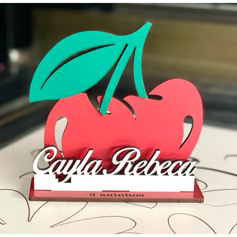 20 Lembrancinhas Cereja Personalizadas Festa Nomes Aniversário Infantil