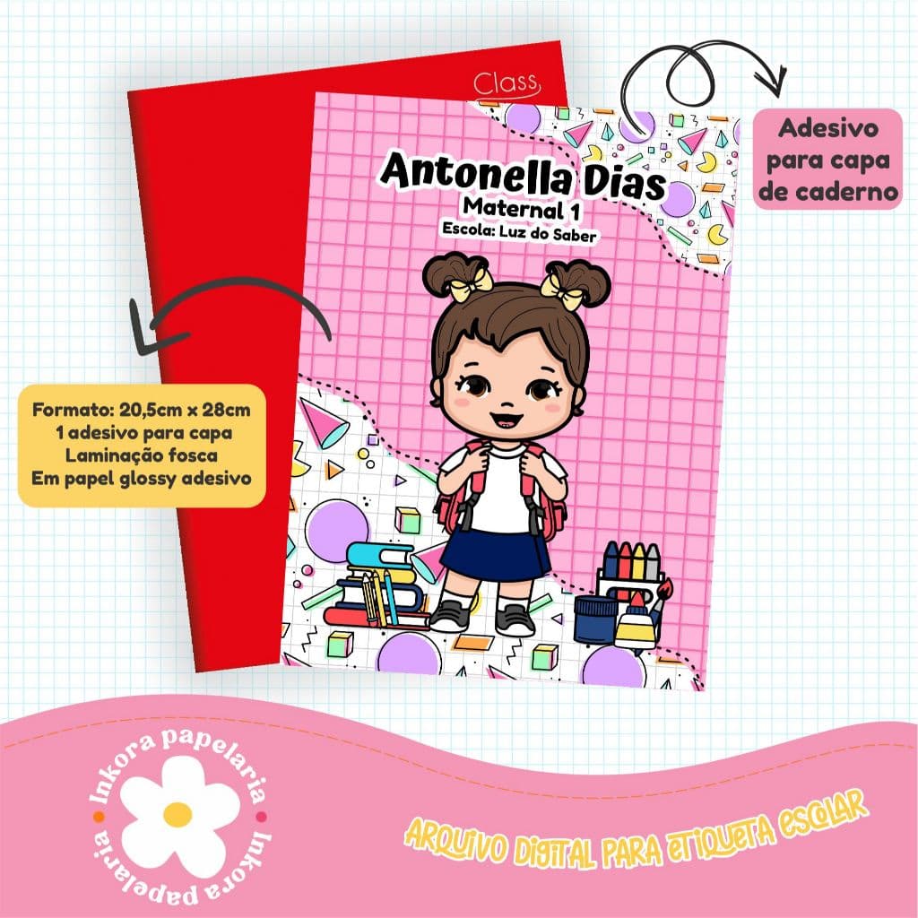 ADESIVO PARA CAPA DE CADERNO GRANDE "INFORMAÇÕES IMPORTANTES ESTÃO NA DESCRIÇÃO" ENVIO EM 15 DIAS ÚTEIS