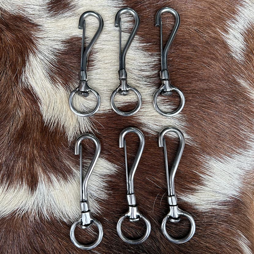 Kit 06 Und de Mosquetão Inox Simples Altamente Resistente à Corrosão, Durável e Livre de Ferrugens