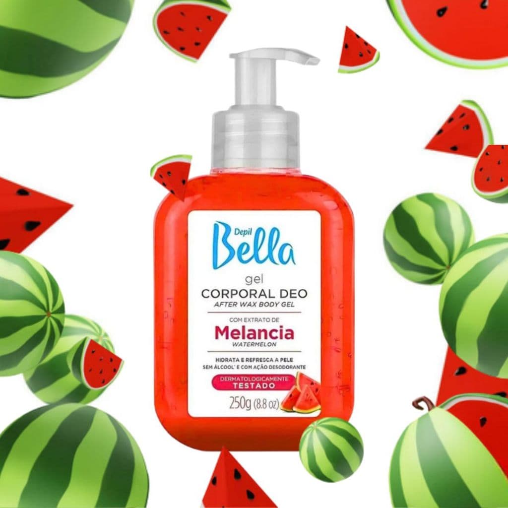 Gel Calmante Corporal Deo Melancia Depil Bella 250g - Pós Depilação