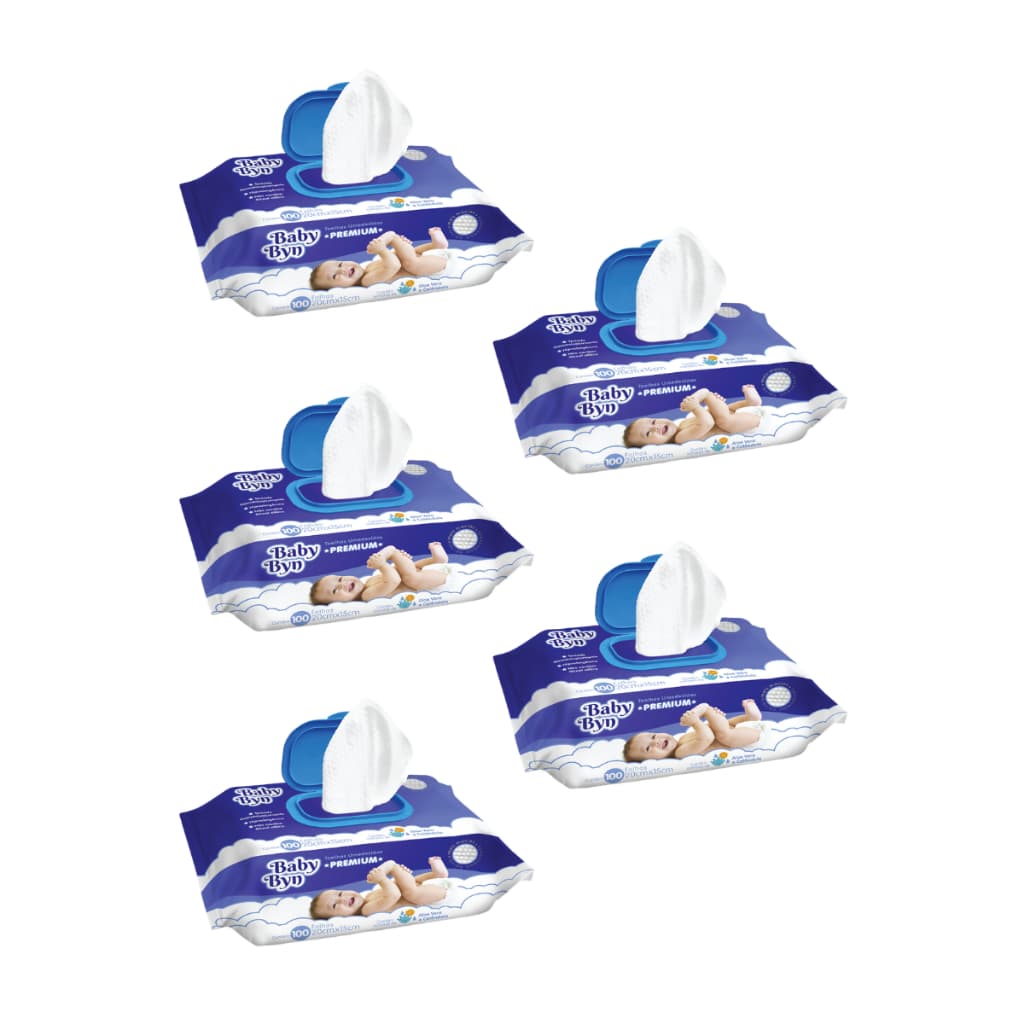 Kit Toalha Umedecida Baby Byn Premium 500 Folhas