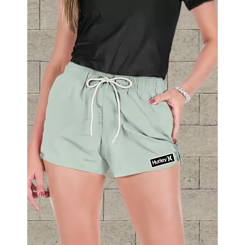 Shorts Academia Feminino Fitness Tactel Treino Caminhada HL