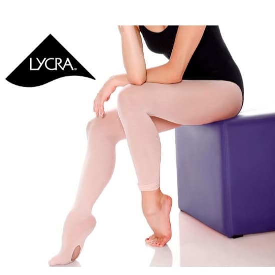 Meia calca rosa infantil conversivel so danca