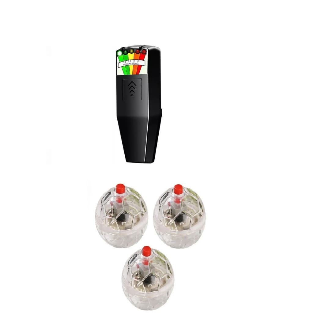 KIT CAÇADOR FANTASMA 1 DETECTOR EMF K2 + 3 BALL LED RGB GHOST HUNTER