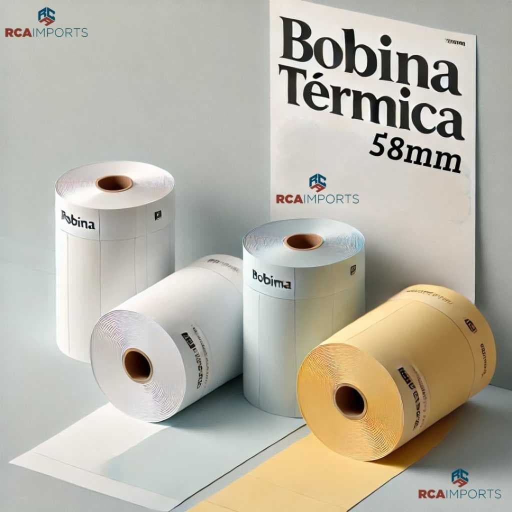 Bobina Térmica 58mm x 15m para Mini Impressora Térmica