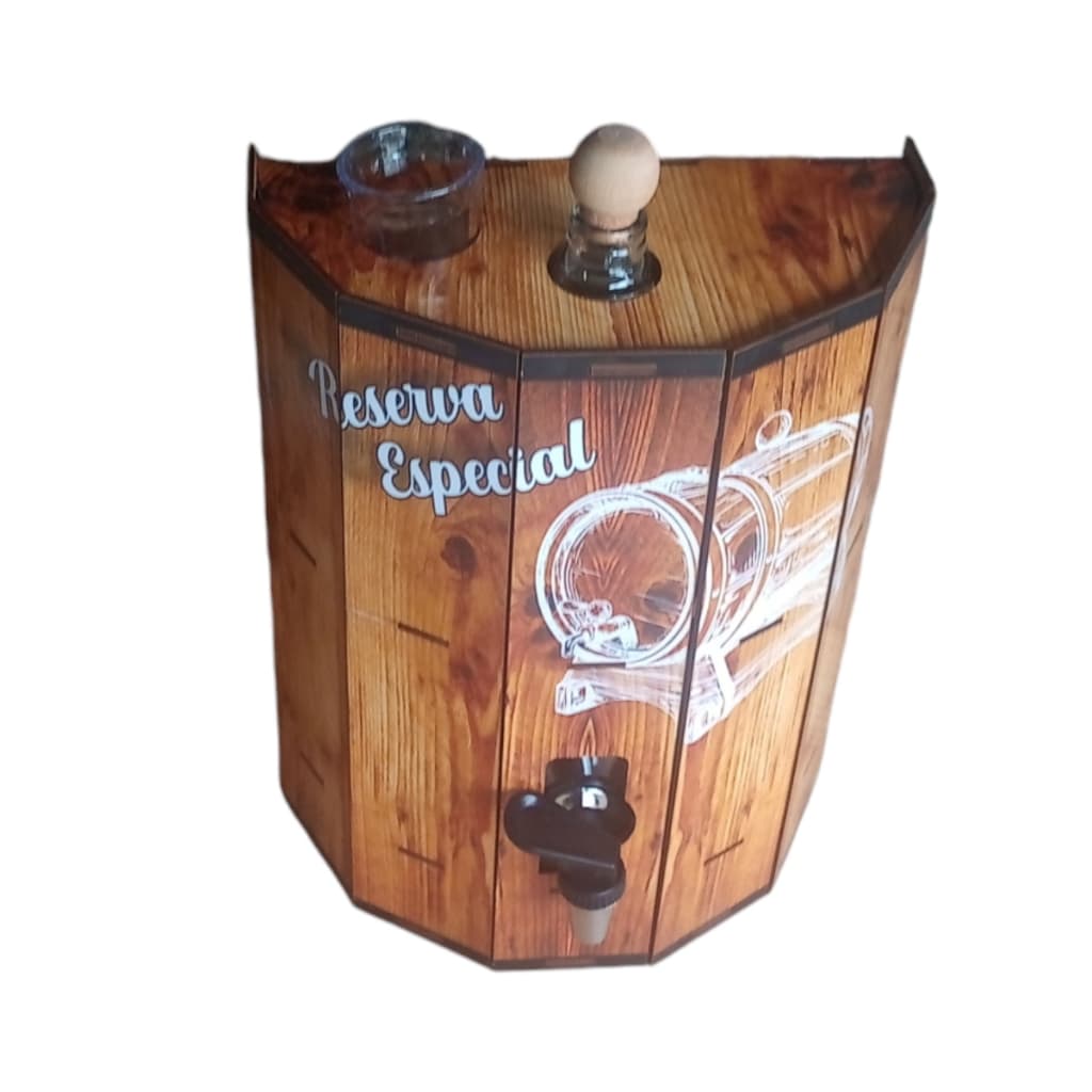 Pingometro Meio Barril Parede Com Capacidade De 1 litro + Copo Dose Acrílico