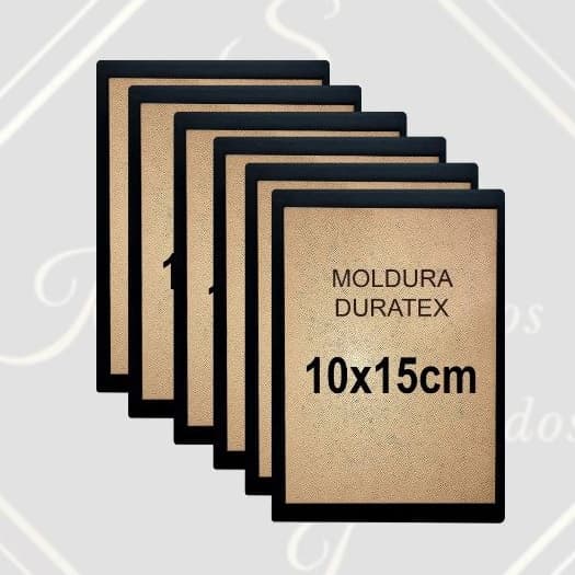 Kit 10 Unidades Moldura Quadro Duratex 10x15cm sem Vidro e sem Acetato