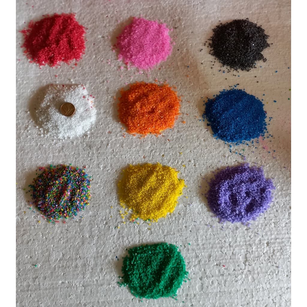 Areia colorida 800g para Decoração, Aquários, Vasos, Ornamentação