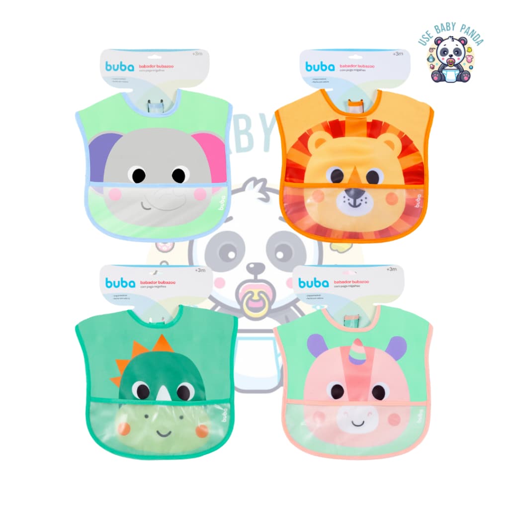 Babador Infantil Bubazoo Com Pega Migalhas - Buba