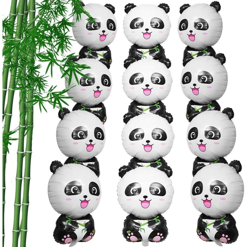 10 Mini Balão Panda Metalizado 26x36cm Floresta Festa Decoração C90526