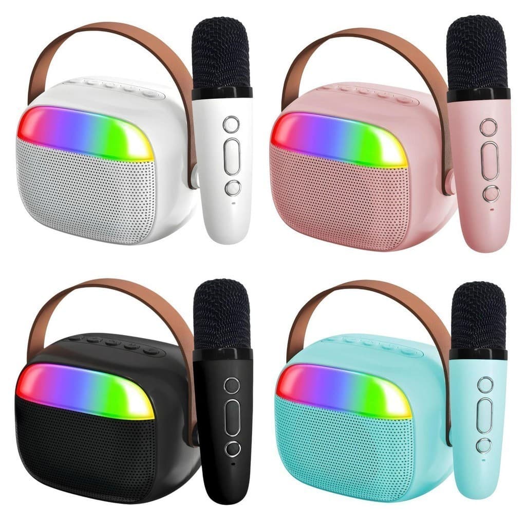 Caixa de som K30 sem fio com   microfone  Karaokê, Mini Alto-falante Bluetooth portátil de Karaoke com 1 Microfone