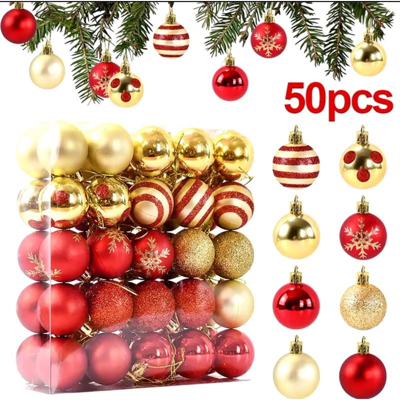 50 pçs/caixa 4cm bolas natal