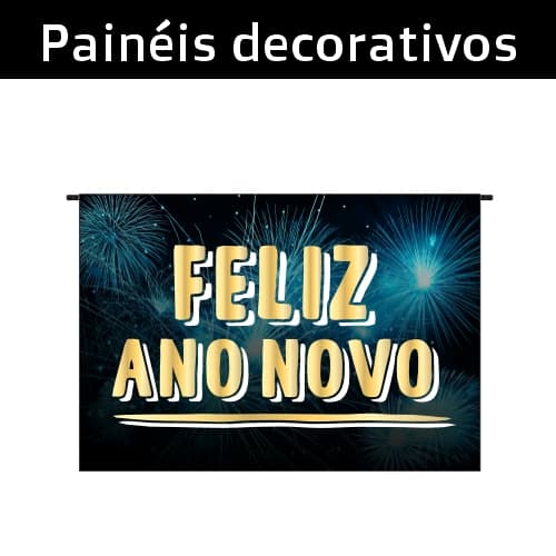 Banner Decorativo Réveillon 1,45x2,10m - PAINEL Ideal para Comemorar o Ano Novo
