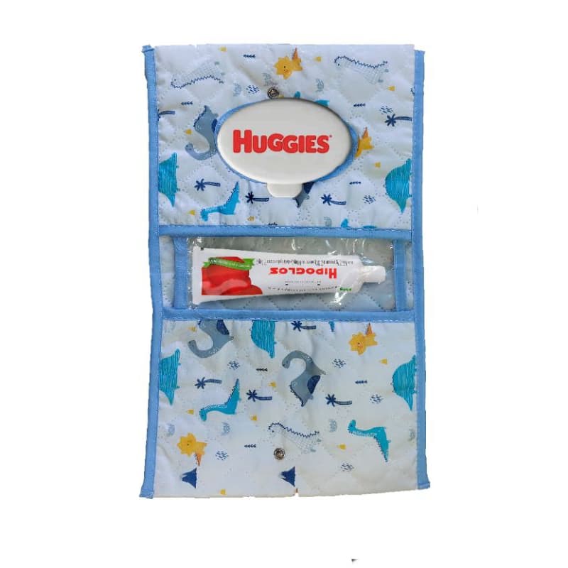 Porta Lenço Umedecido Com Divisória Para Pomada e Fralda Para Meninos e Meninas